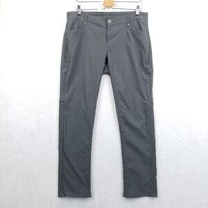 Kuhl Legendary Pants Women 14 Gray Stretch Performance Straight Mid Rise Pockets